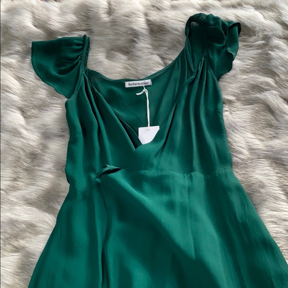 Reformation Emerald Green Dress